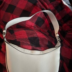 Katie Loxton Elegant White Leather Shoulder Bag